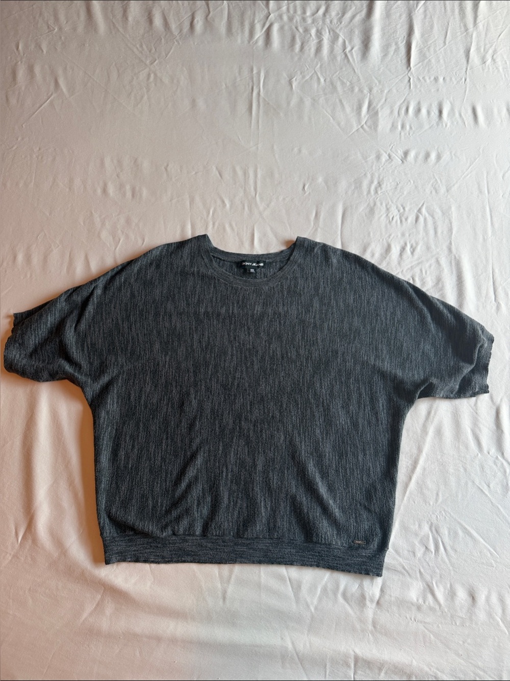 Dkny Men's Dark Charcoal Crewneck Short-Sleeve Sweater